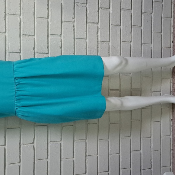 J. Crew Blue Sleeveless Lined Pleated Dress. Size 8 NWOT - Picture 3 of 11